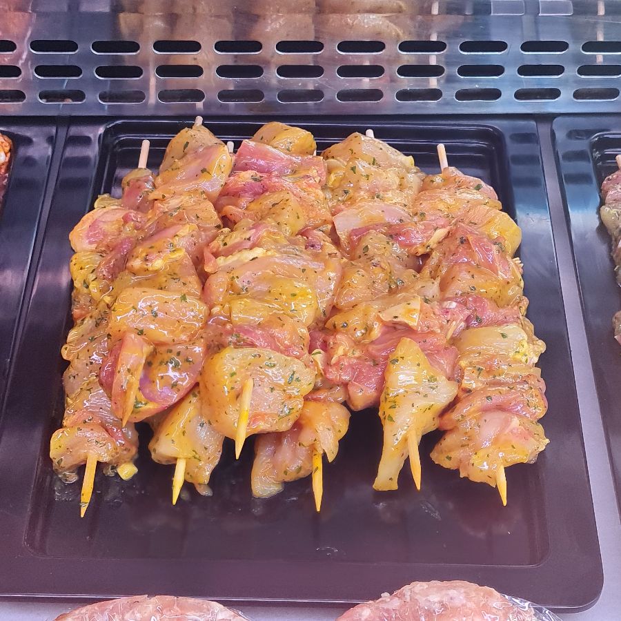 Pincho de pollo campero, al curry, 2 unidades